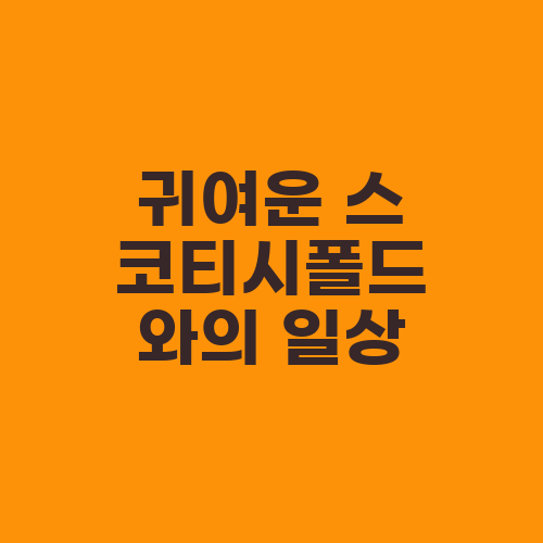 귀여운 스코티시폴드와의 일상